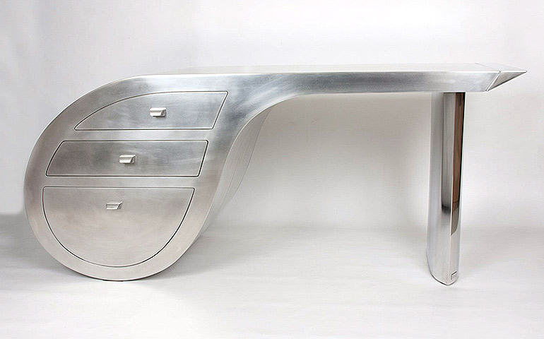 Console en aluminium Jean-Michel BLIARD