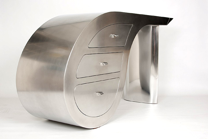 Console en aluminium Jean-Michel BLIARD